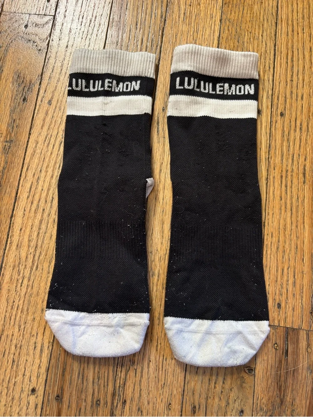 lululemon athletica Black and White Athletic Crew Socks